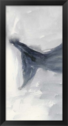 Framed Blue Whale Triptych I Print