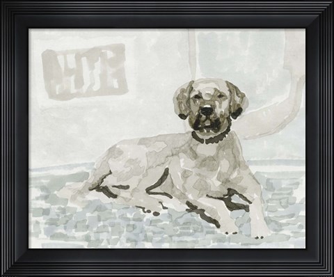 Framed Dog Study I Print