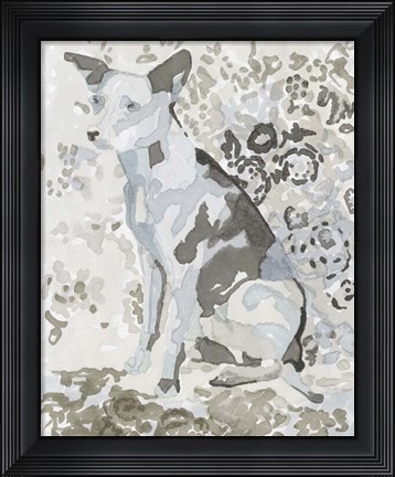 Framed Dog Study IV Print