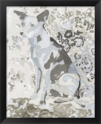 Framed Dog Study IV Print