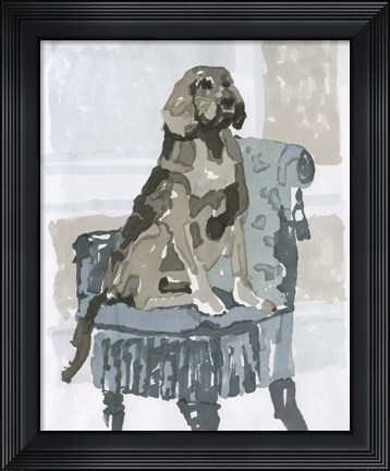 Framed Dog Study V Print
