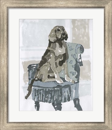 Framed Dog Study V Print