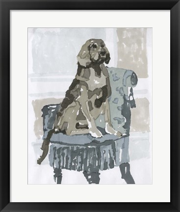 Framed Dog Study V Print