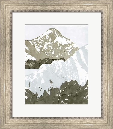 Framed Watercolor Mountain Retreat III Print