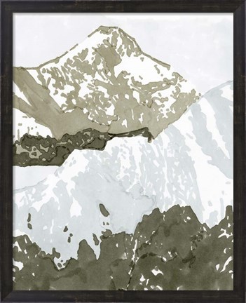 Framed Watercolor Mountain Retreat III Print
