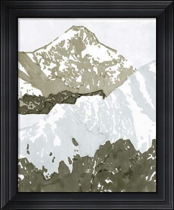 Framed Watercolor Mountain Retreat III Print
