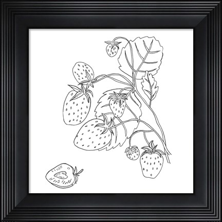 Framed Wild Strawberries I Print