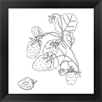 Framed Wild Strawberries I Print