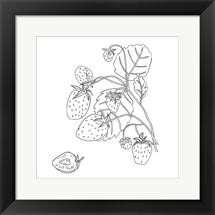 Framed Wild Strawberries I Print