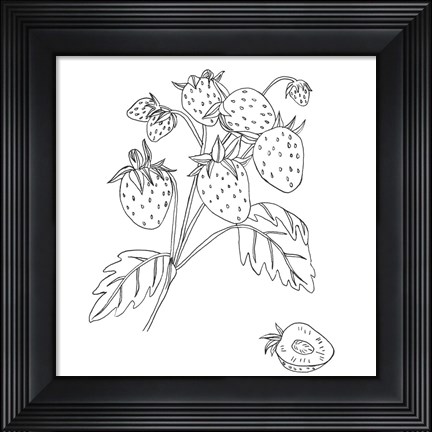 Framed Wild Strawberries II Print