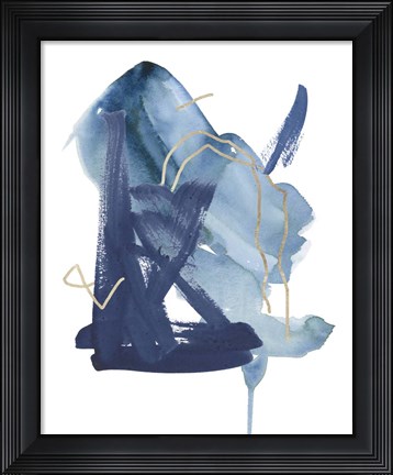 Framed Indigo Collide II Print
