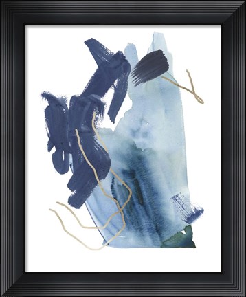 Framed Indigo Collide III Print