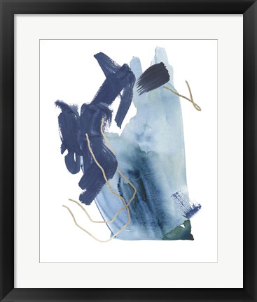 Framed Indigo Collide III Print