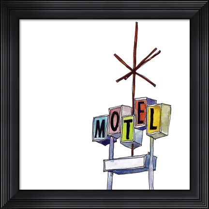 Framed Urban Sign I Print