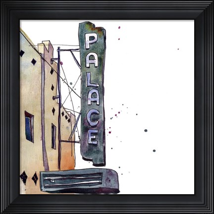 Framed Urban Sign II Print