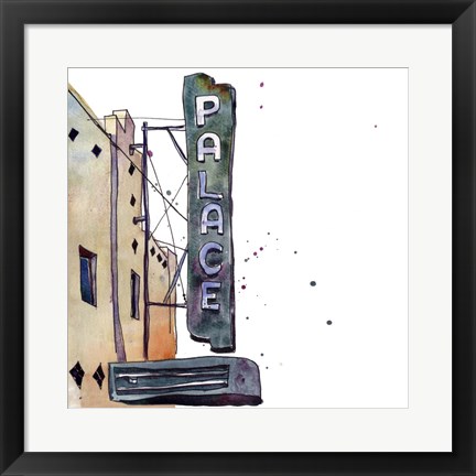 Framed Urban Sign II Print