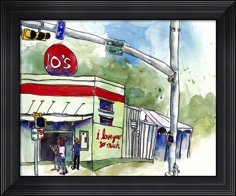 Framed Urban Lines &amp; Poles I Print