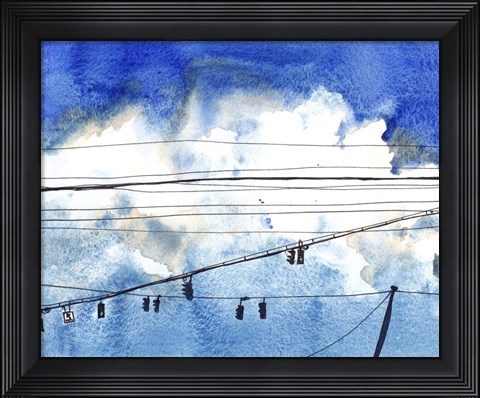 Framed Urban Lines &amp; Poles IV Print