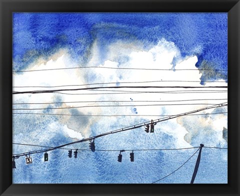 Framed Urban Lines &amp; Poles IV Print