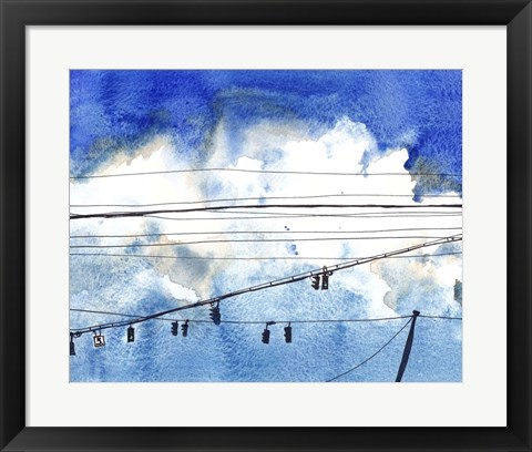 Framed Urban Lines &amp; Poles IV Print