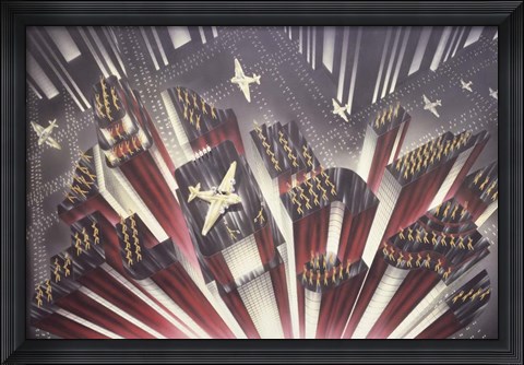 Framed Gotham Air Corp Print
