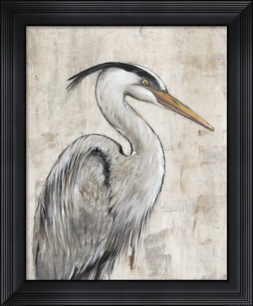Framed Grey Heron I Print