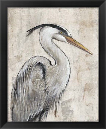 Framed Grey Heron I Print