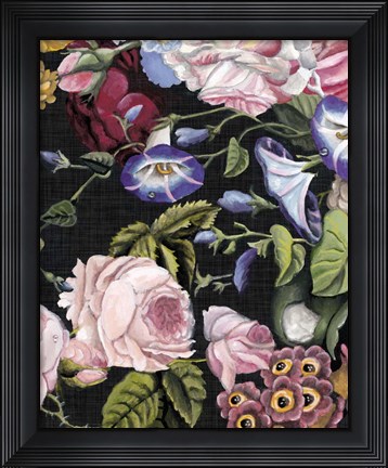 Framed Baroque Grid VI Print