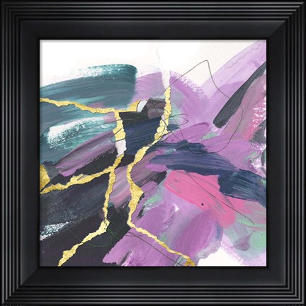 Framed Divided Violet II Print