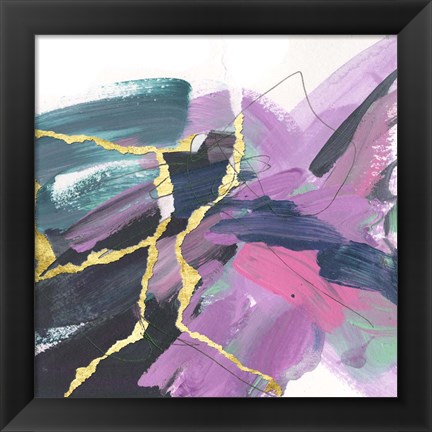 Framed Divided Violet II Print