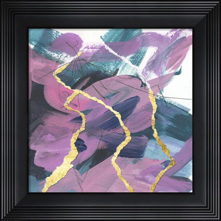 Framed Divided Violet III Print