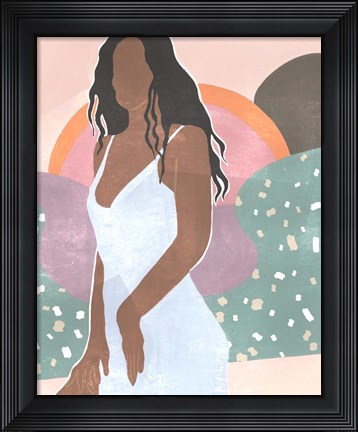 Framed Curly Lady I Print