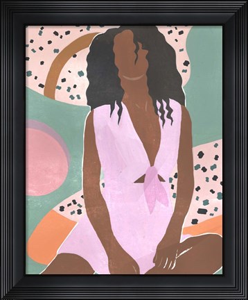 Framed Curly Lady III Print
