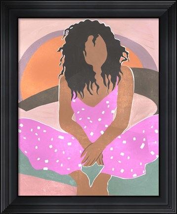 Framed Curly Lady IV Print