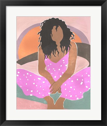 Framed Curly Lady IV Print