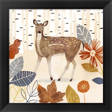 Framed Cozy Autumn Woodland II Print