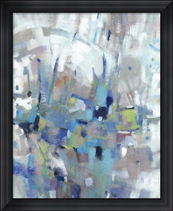 Framed Edgy Blues I Print