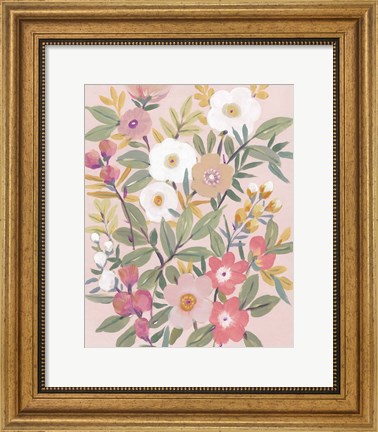 Framed Pretty Pink Floral II Print