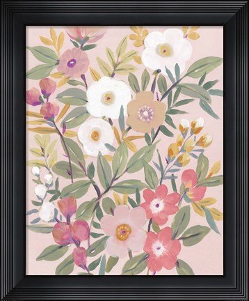 Framed Pretty Pink Floral II Print