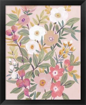 Framed Pretty Pink Floral II Print