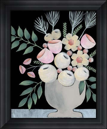 Framed Rosada Floral I Print