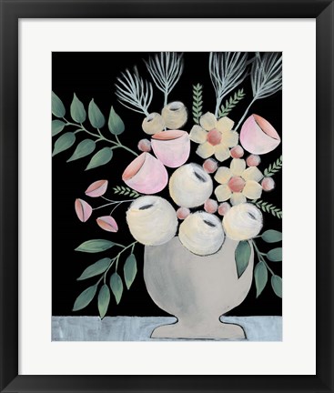 Framed Rosada Floral I Print