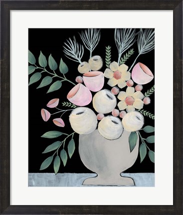 Framed Rosada Floral I Print