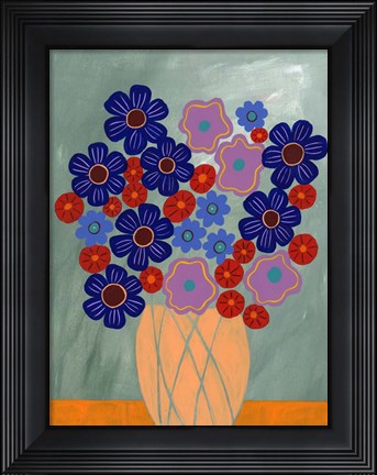 Framed Summer Arrangement I Print