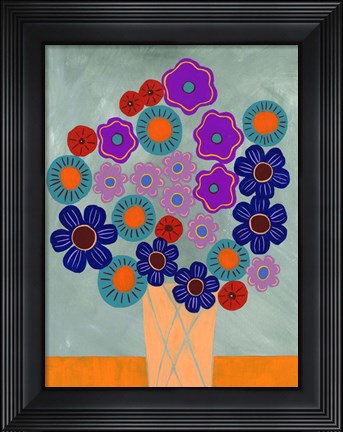 Framed Summer Arrangement II Print