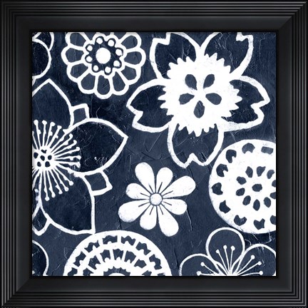 Framed Navy Cascade IV Print