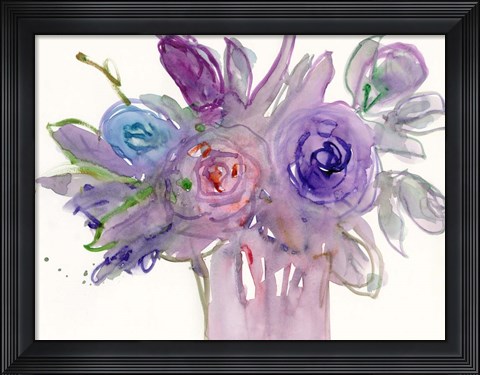 Framed Floral Accent I Print