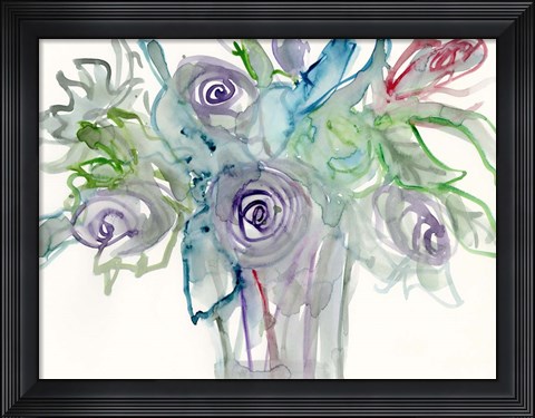 Framed Floral Accent II Print