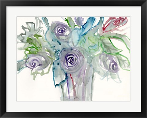 Framed Floral Accent II Print