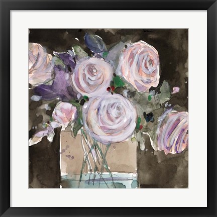 Framed Rose Clippings II Print